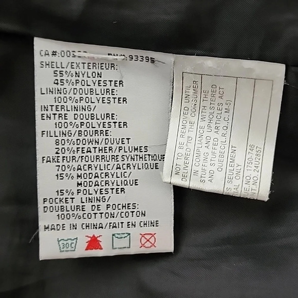 Nuage Women's Down Black Quilted Winter Coat Faux Fur Collar Cuffs Size Large - Picture 9 of 12